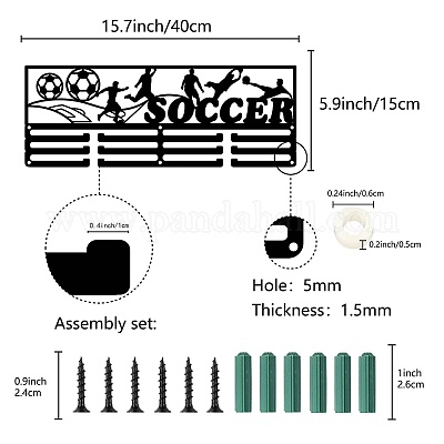 Support de mur d'affichage de support de cintre de médaille de fer de mode&nbsp;ODIS-WH0037-177-1