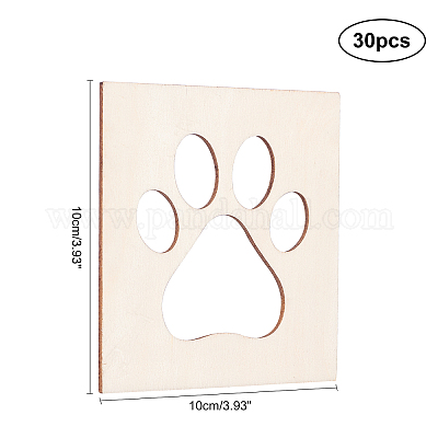 Olycraft Unfinished Wood Cutouts, Laser Cut Wood Shapes, for Home Decor  Ornament, DIY Craft Art Project, Dog Paw Prints, Coconut Brown, 10x10cm