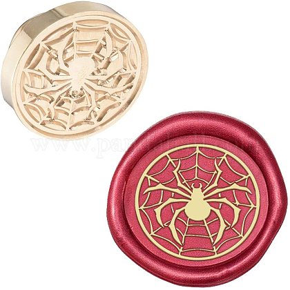 PandaHall Spider Web Wax Seal Stamp AJEW-WH0099-063-1