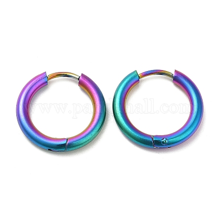 Серьги-кольца из титанового сплава с ионным покрытием (ip) для женщин EJEW-A100-01E-RC-1