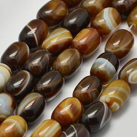 Fili di perle di agata sardonica naturale G-K208-37B-1