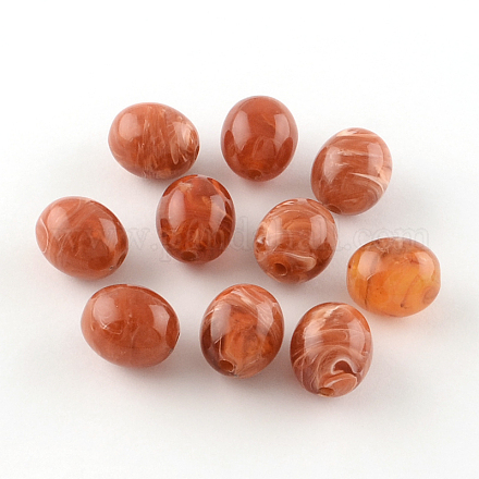 Oval Imitation Gemstone Acrylic Beads OACR-R038-16-1