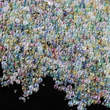 Ab-plaqué couleur décoration de mini perles de verre d'art d'ongle 3d bricolage EGLA-TAC0001-02C-1