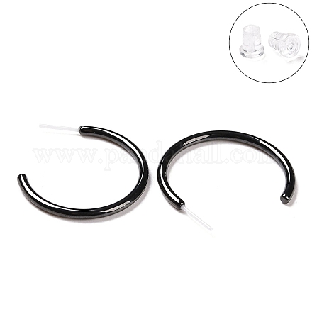 Hypoallergenic Bioceramics Zirconia Ceramic Ring Stud Earrings EJEW-Z023-01G-1