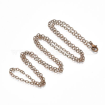 Brass Cable Chain Necklace Making MAK-T006-05R-1