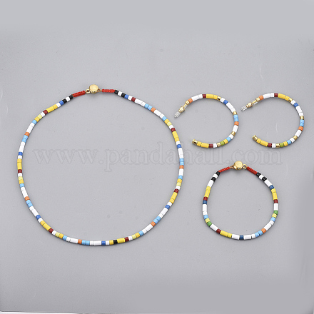 Conjuntos de jeweley de aleación pintada con aerosol SJEW-S044-02B-1