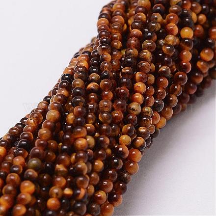 Natural Tiger Eye Beads Strands G-N0205-01B-2mm-1