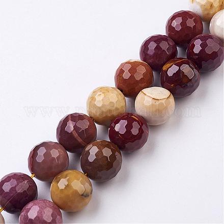 Chapelets de perles en mokaite naturel G-E302-062-16mm-1