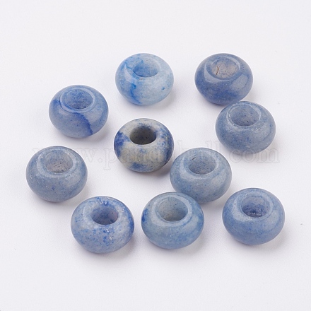 Natürliche blaue Aventurin europäischen Perlen X-G-G740-14x8mm-18-1
