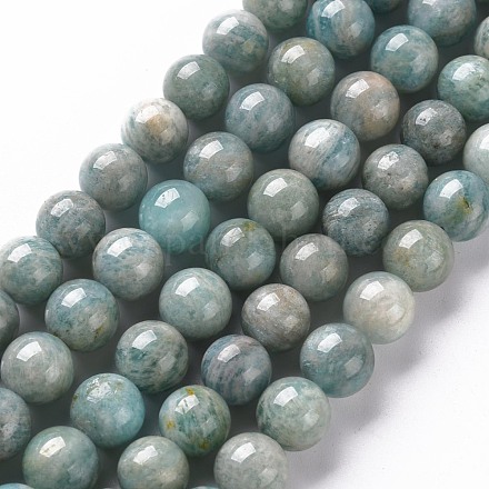 Chapelets de perles en amazonite naturelle G-S333-8mm-005-1