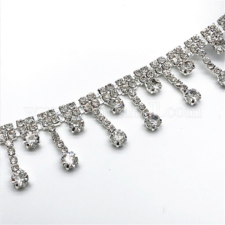 Glass Rhinestone Cup Chains FIND-WH0043-62A-1