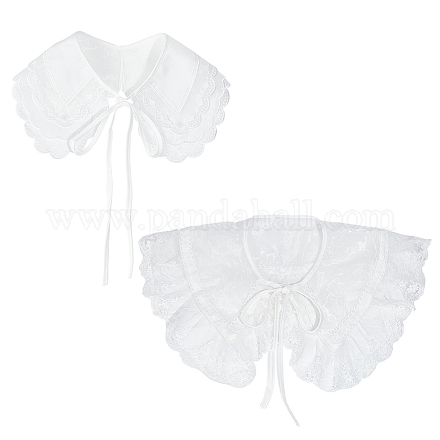 Ahadermaker 2 Stück abnehmbare Damenhalsbänder aus Polyester und Nylon im 2-Stil AJEW-GA0005-95-1