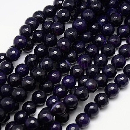 Chapelets de perles d'agate naturelle X-G-G580-10mm-25-1