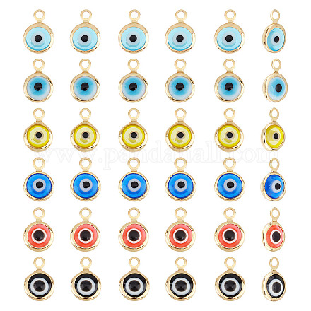 arricraft 36 Pcs 6 Colors Evil Eye Charm FIND-AR0002-02-1