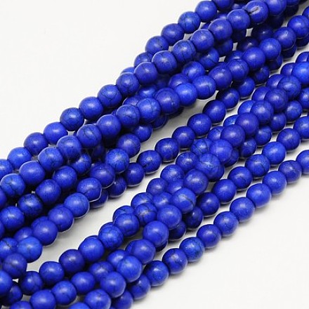 Chapelets de perles en turquoise synthétique TURQ-G106-8mm-02L-1