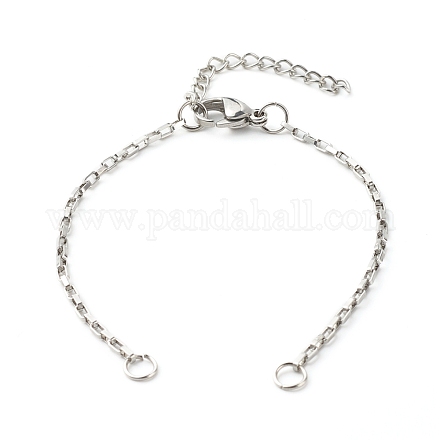 304 Stainless Steel Box Chain and Bracelet Making AJEW-JB01063-1