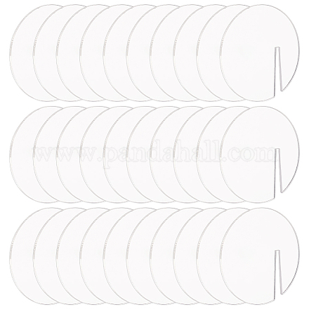 FINGERINSPIRE 60 Pcs Acrylic Circle Drink Tags Party Drink Tag Circles 2 inch Clear Acrylic Drink Marker Champagne Glass Marker Tag Acrylic Wine Glass Charms for Bar Wedding Wine Tasting Party AJEW-FG0002-23-1