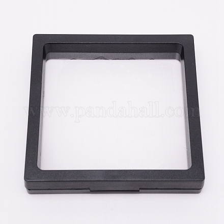 画像表示スタンド  tpuフィルム付き  正方形  ブラック  10.9x10.9x2cm ODIS-WH0007-03C-01-1