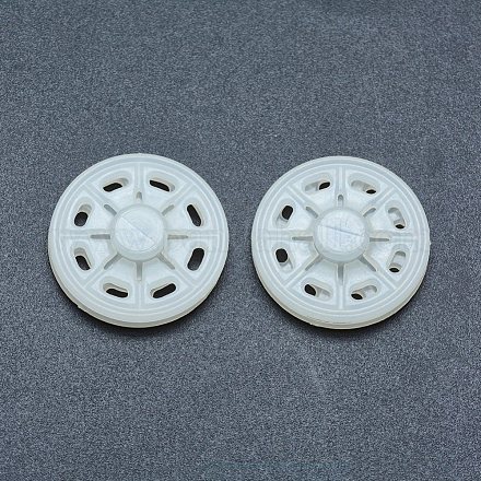 ナイロンスナップボタン  縫い付け用プレスボタン  8の穴  衣服のボタン  ホワイト  23x5.5mm  穴：3x1mm SNAP-P007-03-23mm-1