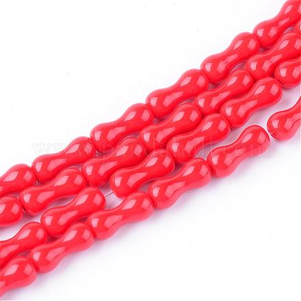 Opaque Solid Color Glass Bead Strands GLAA-Q056-48-1
