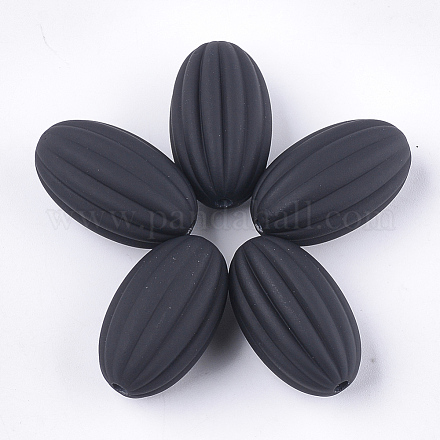 Perles ondulées acryliques de style caoutchouté X-MACR-T026-13E-1