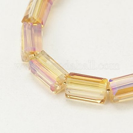 Electroplate Glass Beads EGLA-J023-8x4mm-WLS03-1