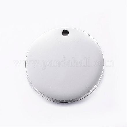 201 Stainless Steel Stamping Blank Tag Pendants STAS-L187-04P-1