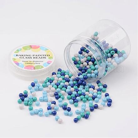 Kits de perles en verre HY-JP0002-4mm-03-1