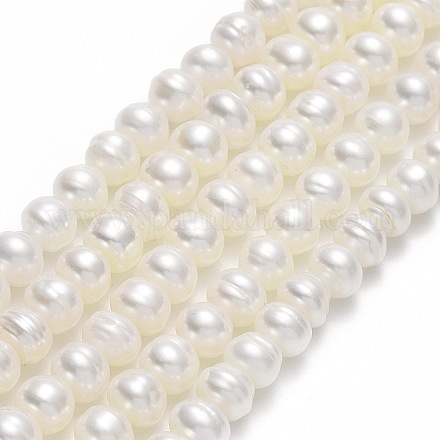 Fili di perle di perle d'acqua dolce coltivate naturali PEAR-A005-01A-1