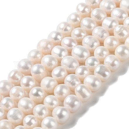 Fili di perle di perle d'acqua dolce coltivate naturali PEAR-E018-06-1