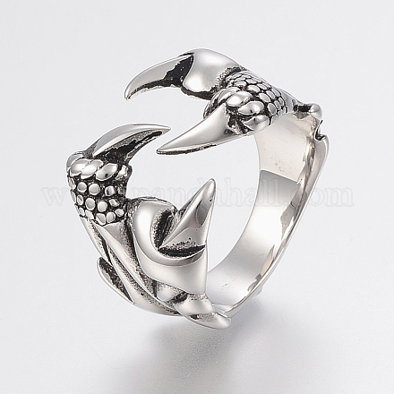 316 Surgical Stainless Steel Finger Rings RJEW-G091-09-1