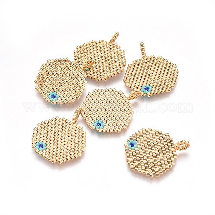 Miyuki & toho pendenti di perline giapponesi fatti a mano SEED-A029-HI16-1