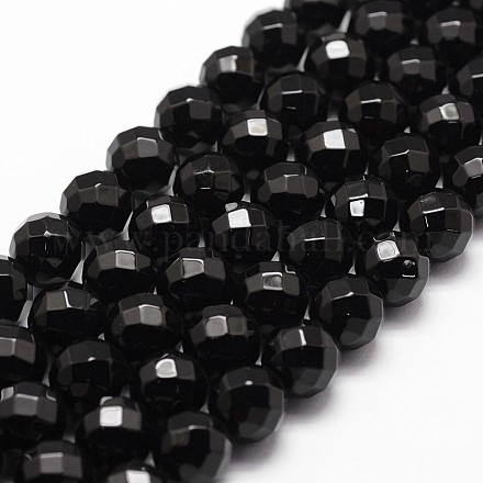 Natürliche schwarze Onyxperlenstränge X-G-D840-23-6mm-1
