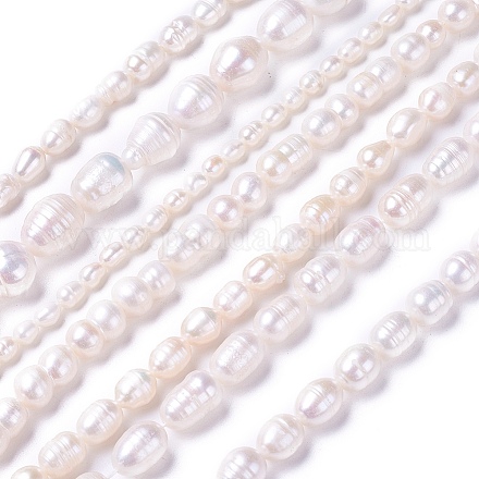 Brins de perles de culture d'eau douce naturelles PEAR-L021-18-01-1