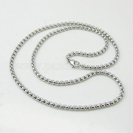 304 colliers en acier inoxydable colliers chaîne rolo pour hommes NJEW-H411-95-1