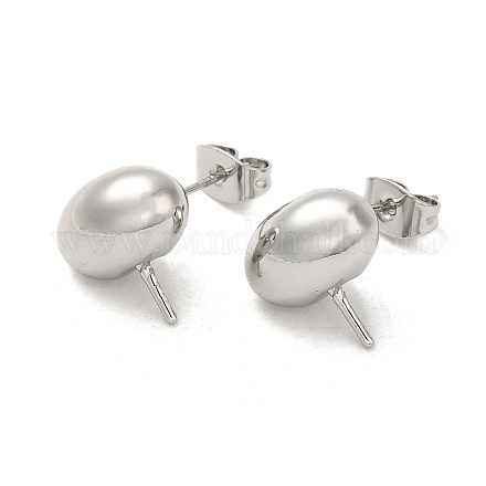 Accessoires de boucles d'oreilles ovales en laiton KK-M270-25P-1
