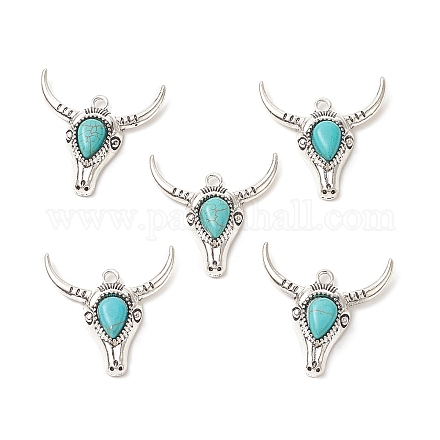 Synthetic Turquoise Pendants FIND-TADZ0001-04AS-1
