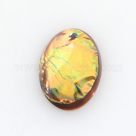 Oval Resin Imitated Opal Cabochons CRES-L007-14-1
