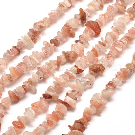 Fraise naturelle pépites de quartz chapelets de perles G-M205-60-1