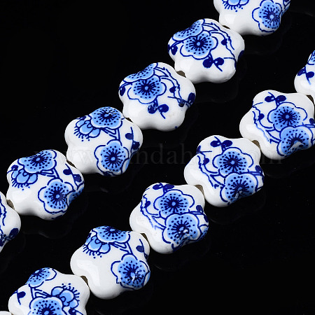 6/8/10mm Flat Round Shape Evil Eye Beads Dark Blue Lampwork Glazed