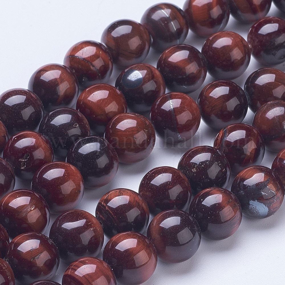 Lot D'environ 120 Perles Chips En Pierre Oeil De Tigre Rouge - Tailles 5 à 10mm - Pour Création Bijoux