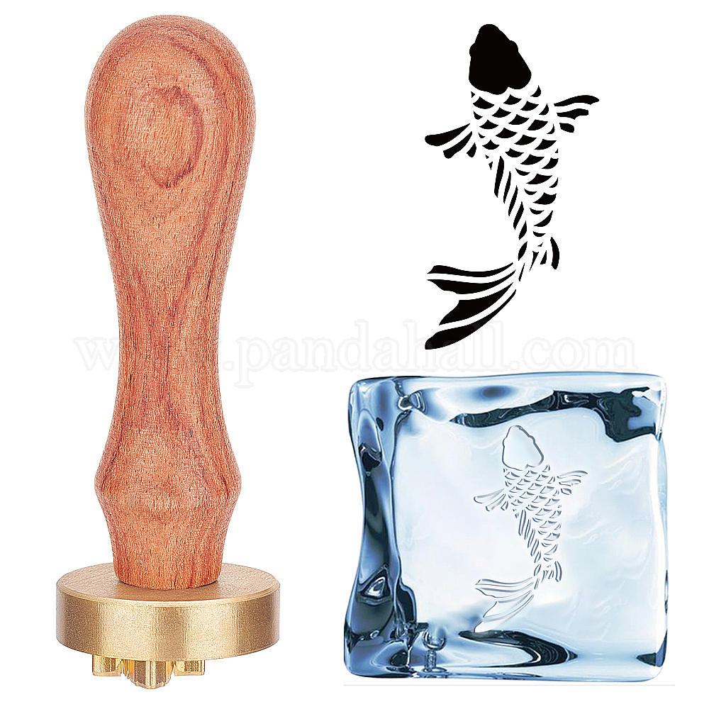 Shop OLYCRAFT Ice Stamp 1.2" Ice Cube Stamp Brass Post Ice Cube Stamp 0.47" Thick Removable