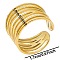 Minimalist 304 Stainless Steel Wide Band Cuff Open Rings for Women