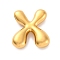 304 Stainless Steel Pendants, Letter Charm, Ion Plating(IP), Real 18K Gold Plated, Letter X, 22x20x6mm, Hole: 3.5x2.2mm