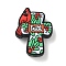 Inspirational Silicone Beads, Focal Beads, Holly Cross with Word Faith & Parrot, Cross, 29x23x7mm, Hole: 2.5mm