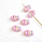 Opaque Acrylic Beads, Fish , Pearl Pink, 22x13mm, Hole: 3.3mm