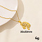 304 Stainless Steel Horse Pendant Necklace, Cable Chain Necklaces