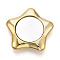 Opaque Acrylic and Glass Pendants, Star, Gold, 52x54x11mm, Hole: 3.8mm