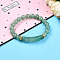 Natural Green Aventurine Beads Stretch Bracelets, with Brass Beads, Inner Diameter: 2~2-1/8 inch(51mm~53mm), Beads: 8mm in Diameter, Brass Finding: 7.5x3mm, Rectangular: 35x10.5x5.5~6mm