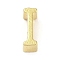 304 Stainless Steel Pendants, Real 24K Gold Plated, Letter I, 8x3x4mm, Hole: 1.6mm